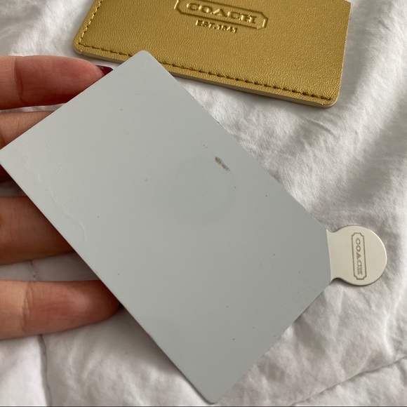 New Coach Pocket Purse Mirror with Holder Case - Picture 6 of 7